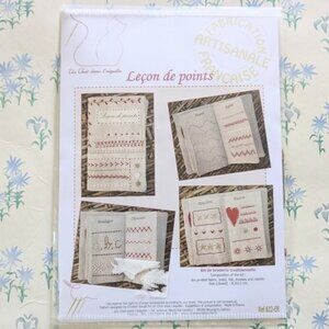 Un Chat dans l'aiguille Stitches Lesson Embroidery Book Cross Stitch Kit NEW